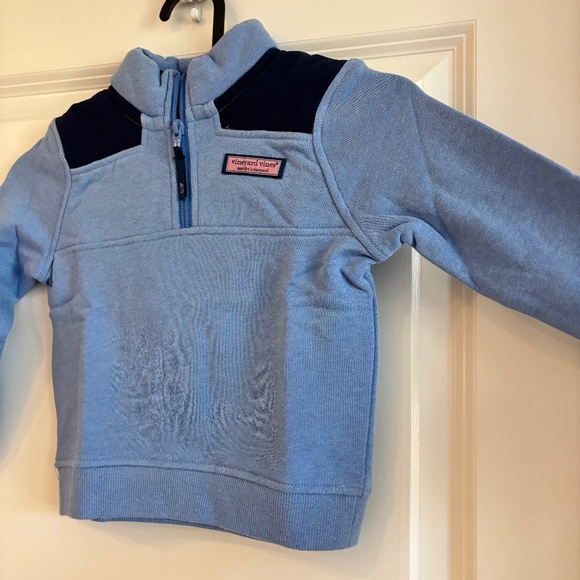 Vineyard Vines Boy's Pullover Sweatshirt Quarter 1/4 Zip Size 2T Blue NWOT - Picture 5 of 9